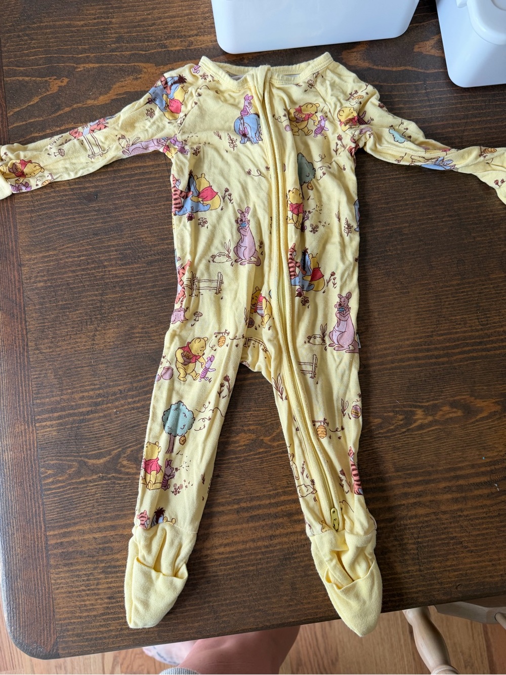 Little Sleepies Yellow Winnie the Pooh Footed One-Piece Pajama